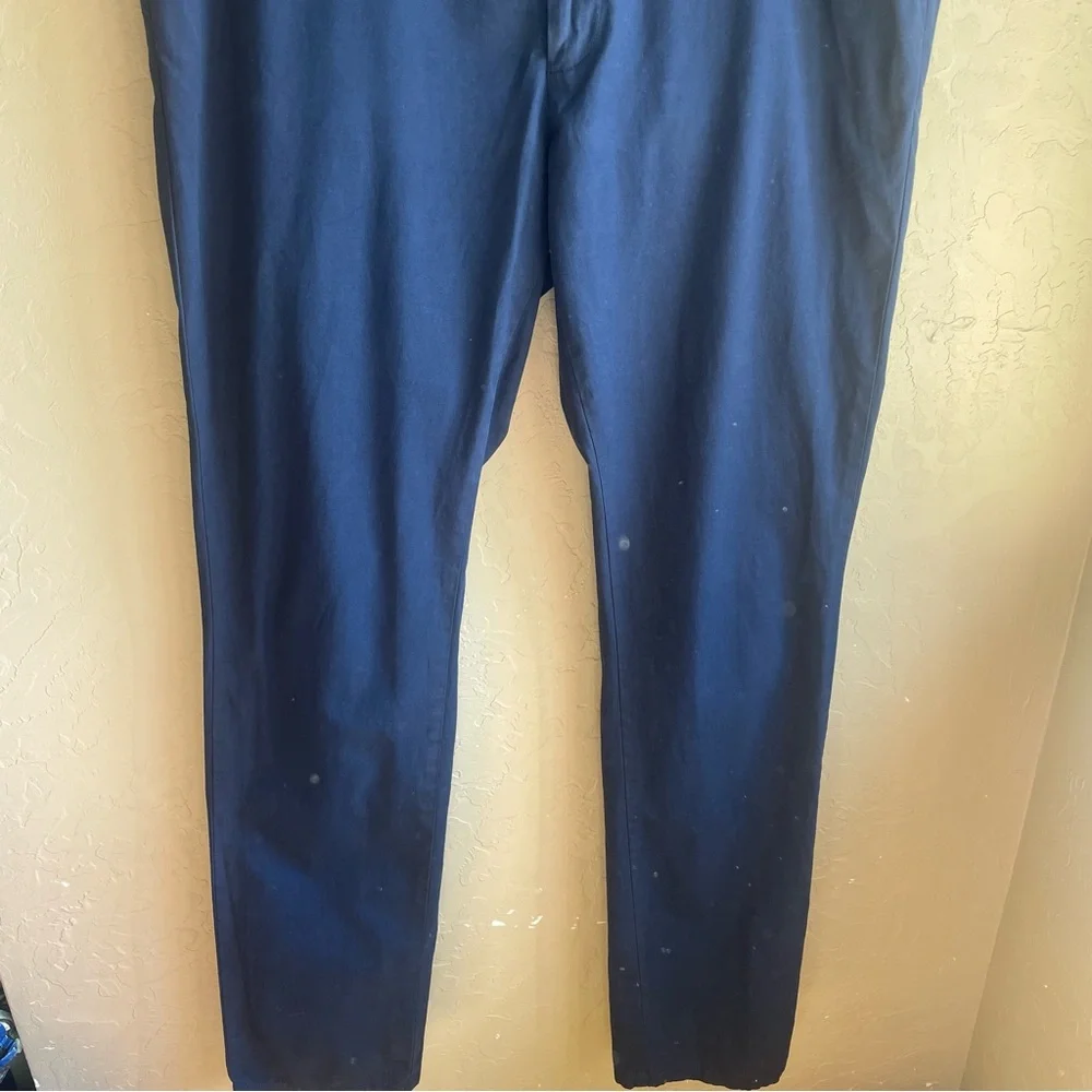 PETER MILLAR  GOLF FLAT FRONT TROUSER PANTS NAVY BLUE 36 X 35 SLIM FIT